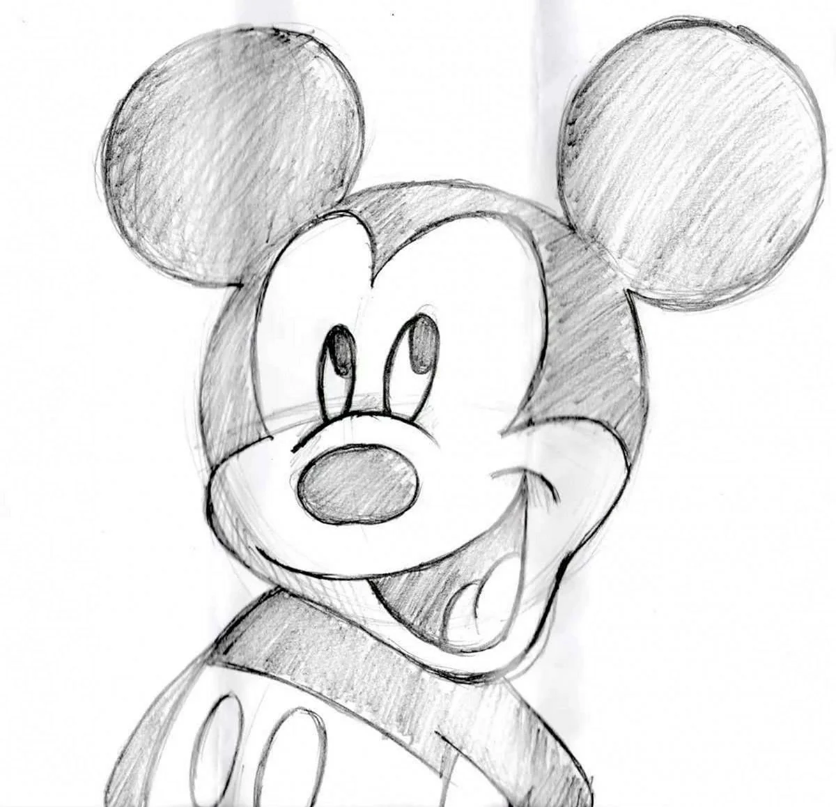 Микки Маус рисунок карандашом. Для срисовки