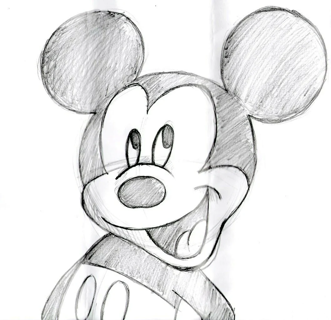 Микки Маус рисунок карандашом. Красивая картинка