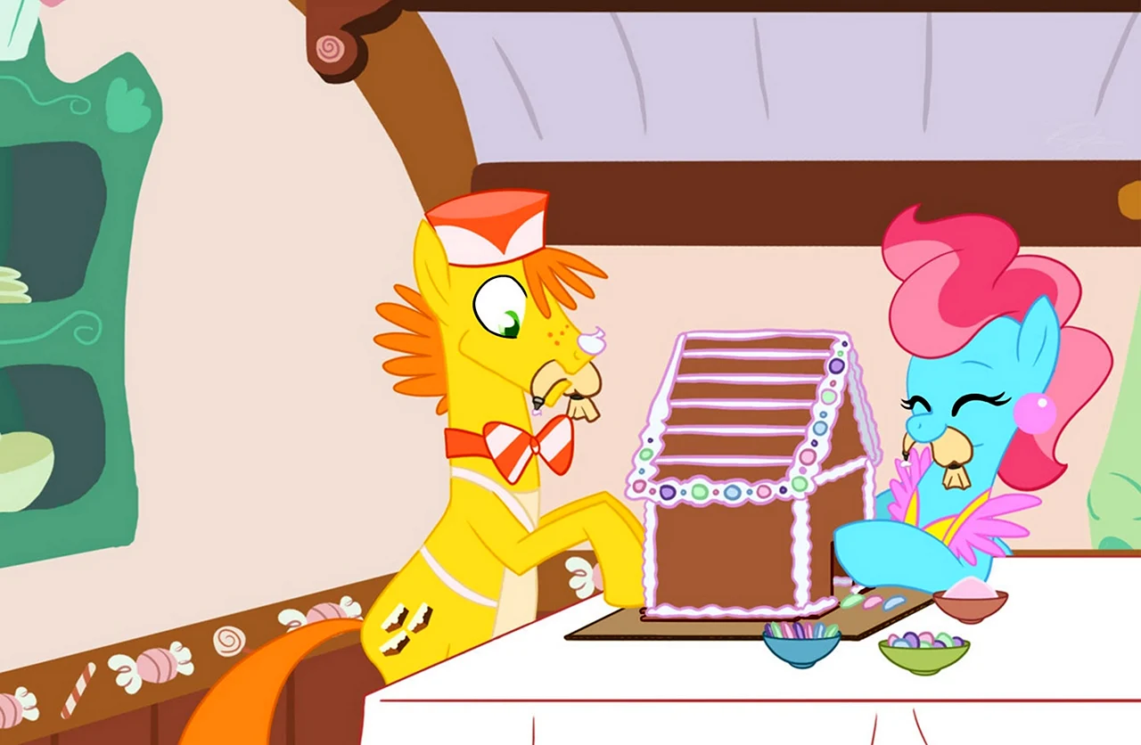 Миссис капкейк пони и Мистер Кэррот кейк. Картинка из мультфильма