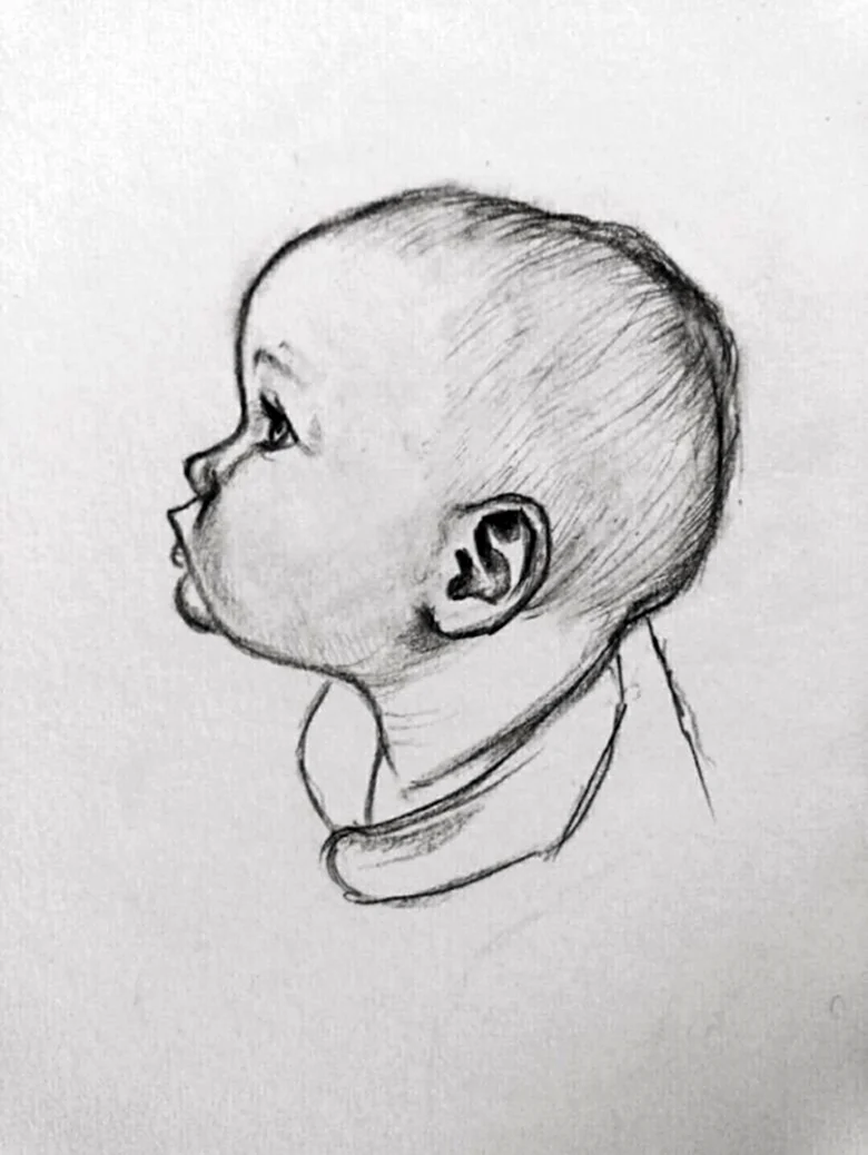 Младенец рисунок карандашом. Для срисовки