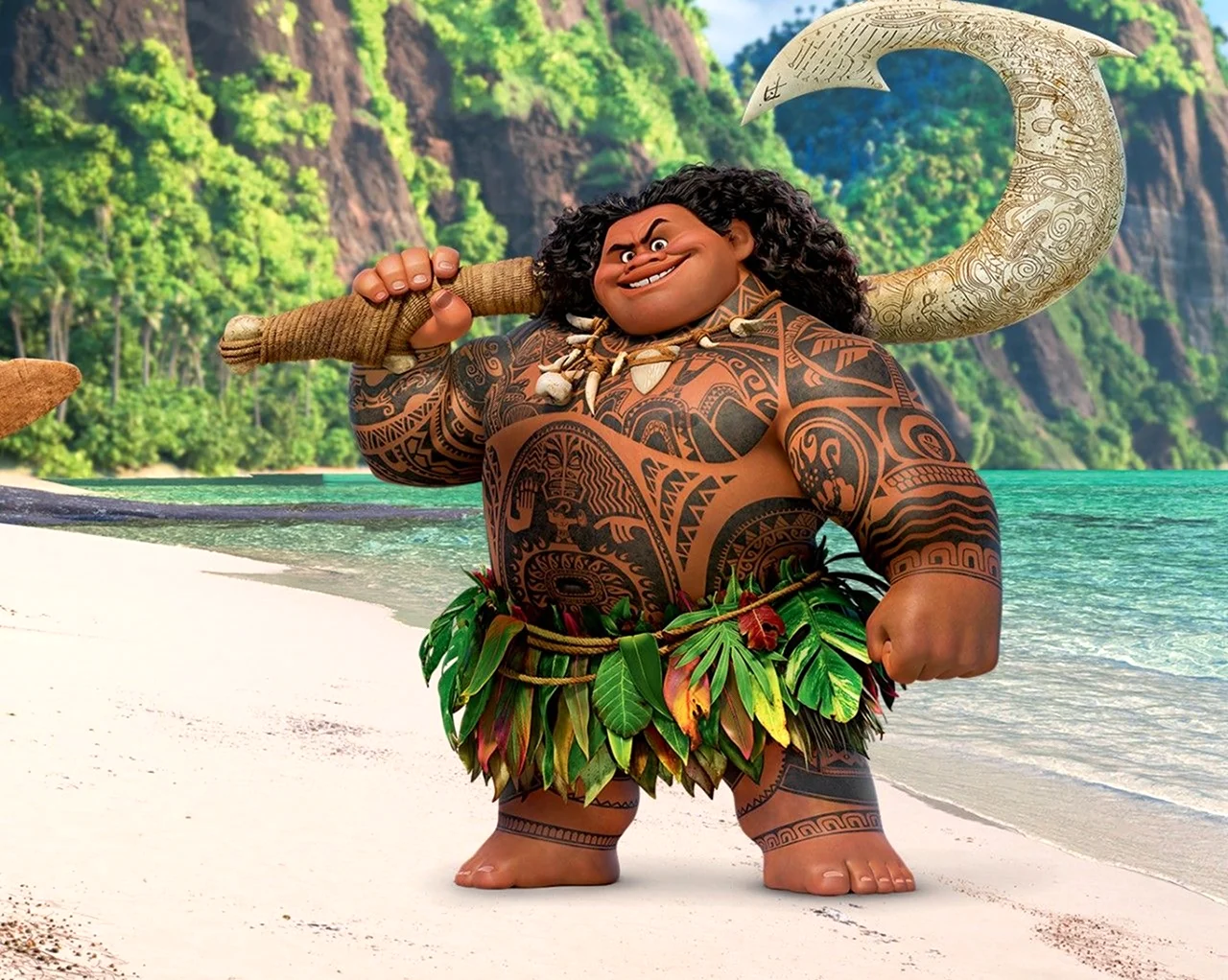Моана Бог Мауи. Картинка из мультфильма