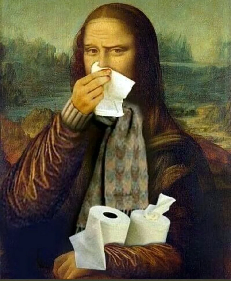 Мона Лиза заболела. Картинка
