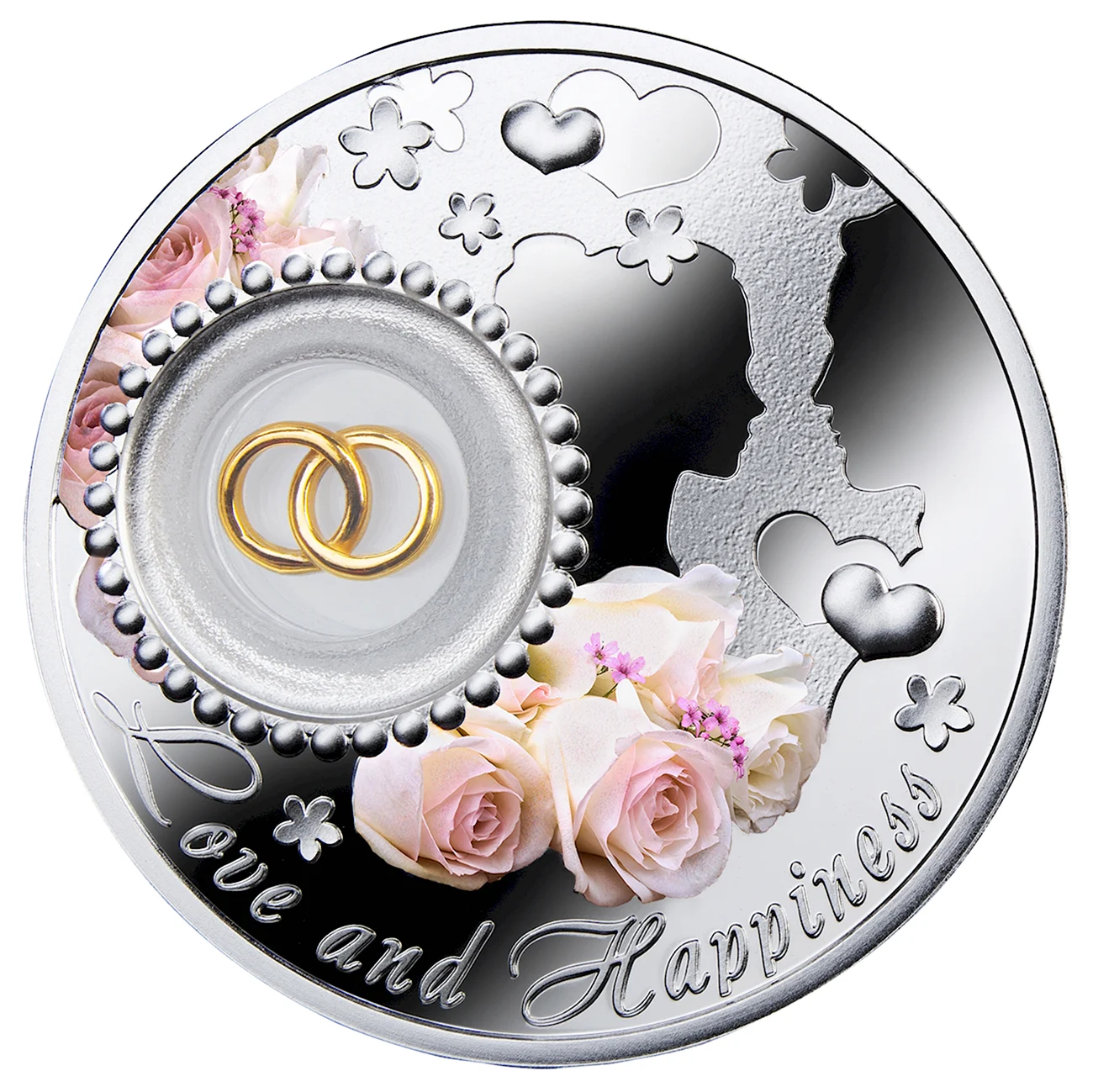 Монета серебро Ниуэ свадьба. Поздравление с годовщиной свадьбы