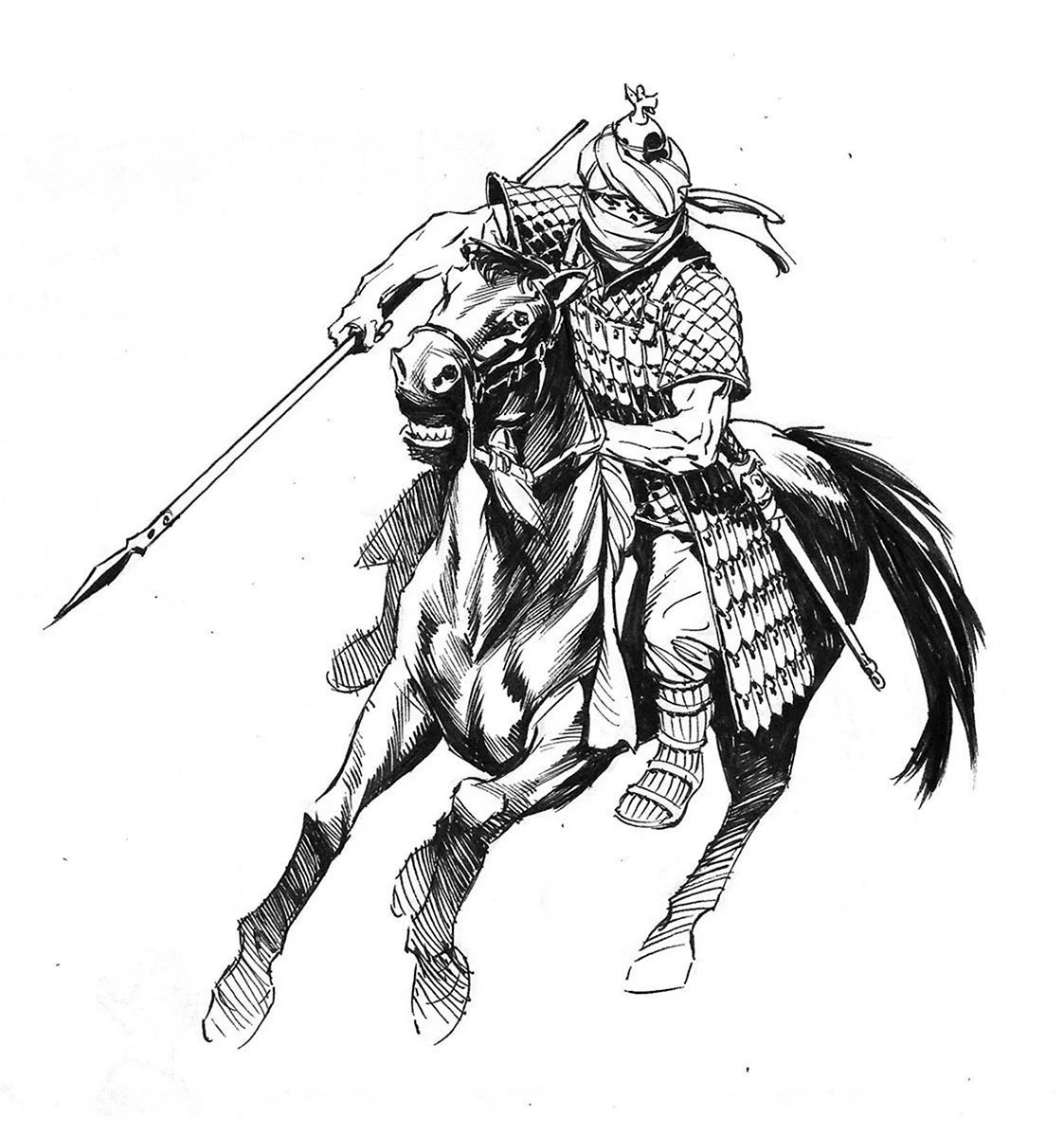 Монгол воин Осман. Для срисовки