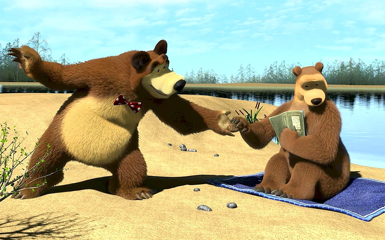 Мульт Маша и медведь Медведица. Картинка из мультфильма