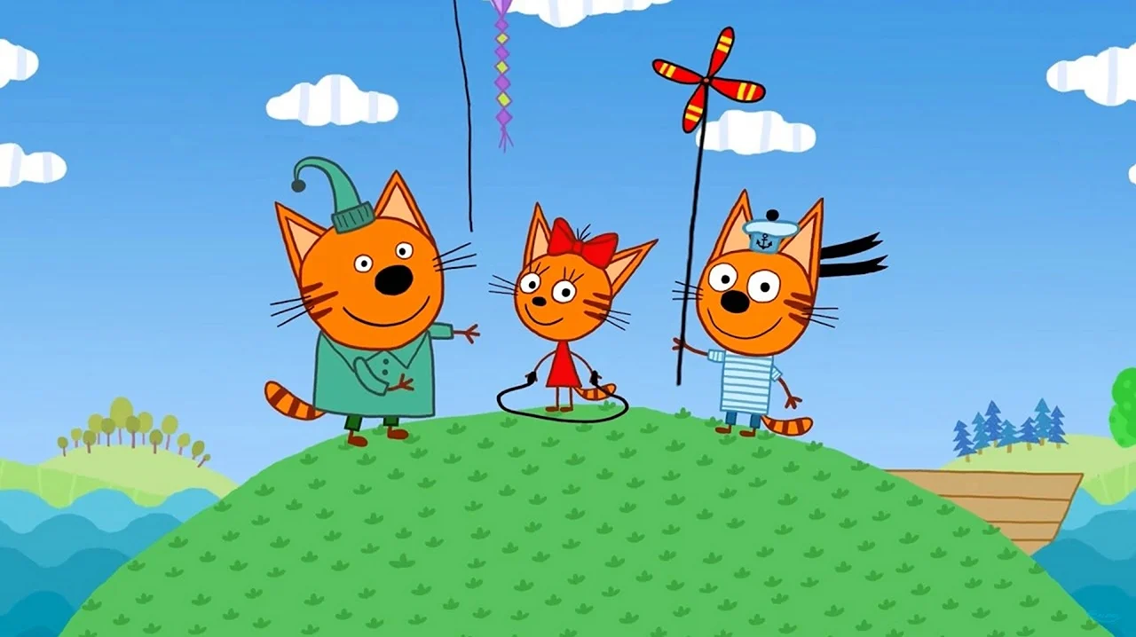 Мультфильм три кота Карамелька. Картинка из мультфильма