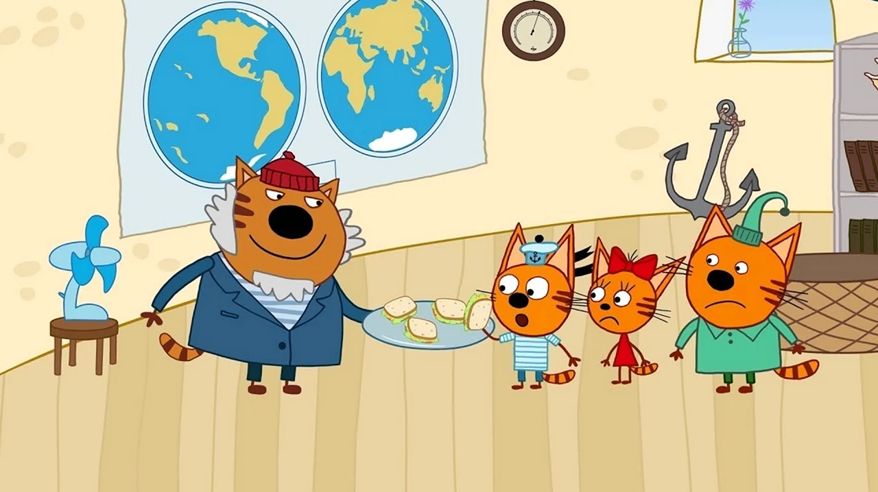 Мультфильм три кота семья. Картинка из мультфильма