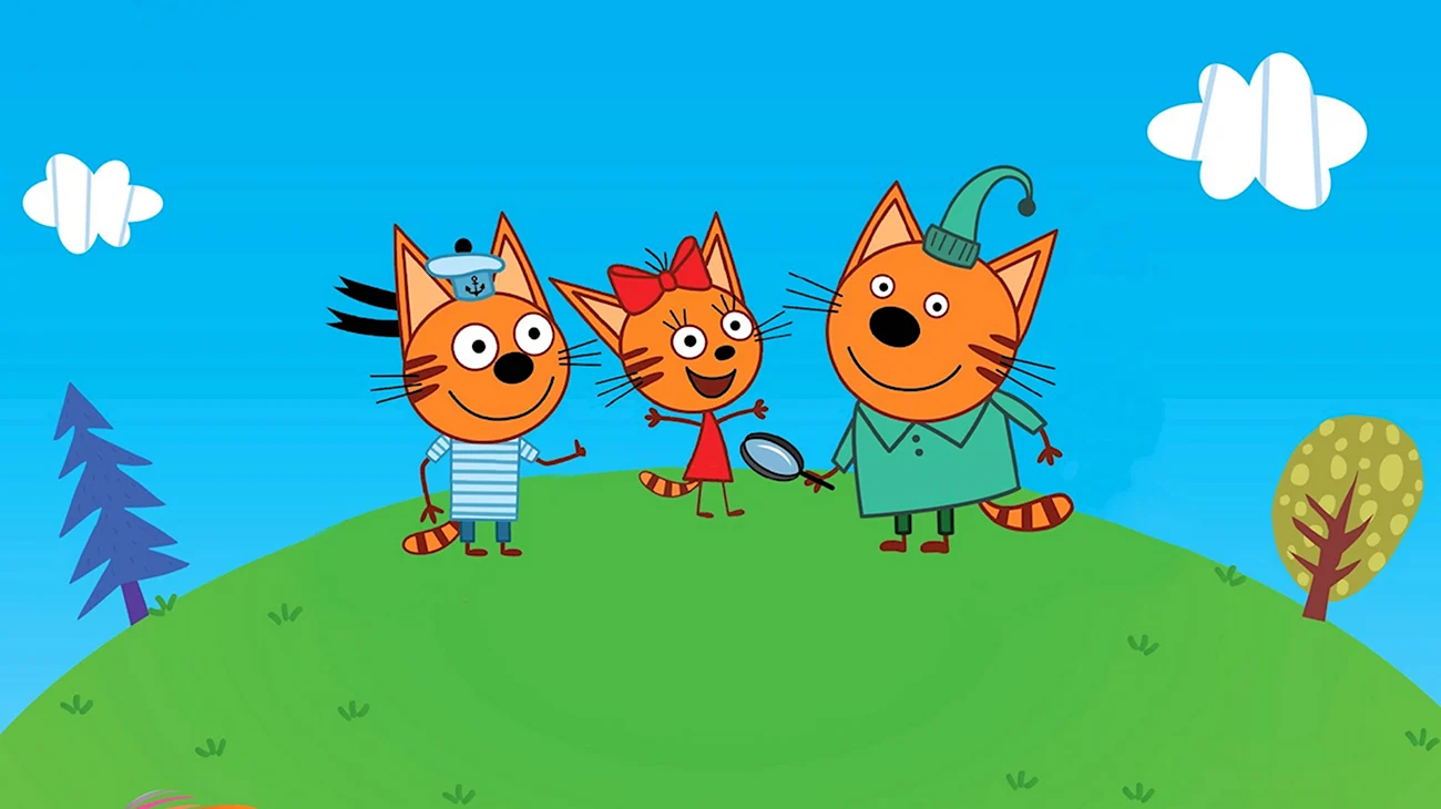 Мультик три кота Карамелька. Картинка из мультфильма