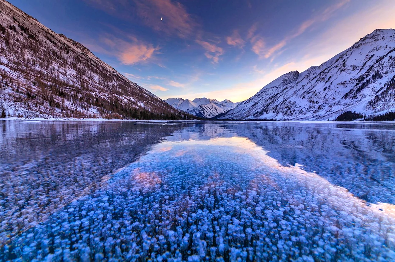 Мультинские озера зима. Красивая картинка