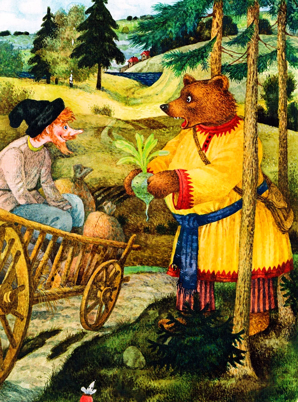 «Мужик и медведь» а.н. толстой. Картинка