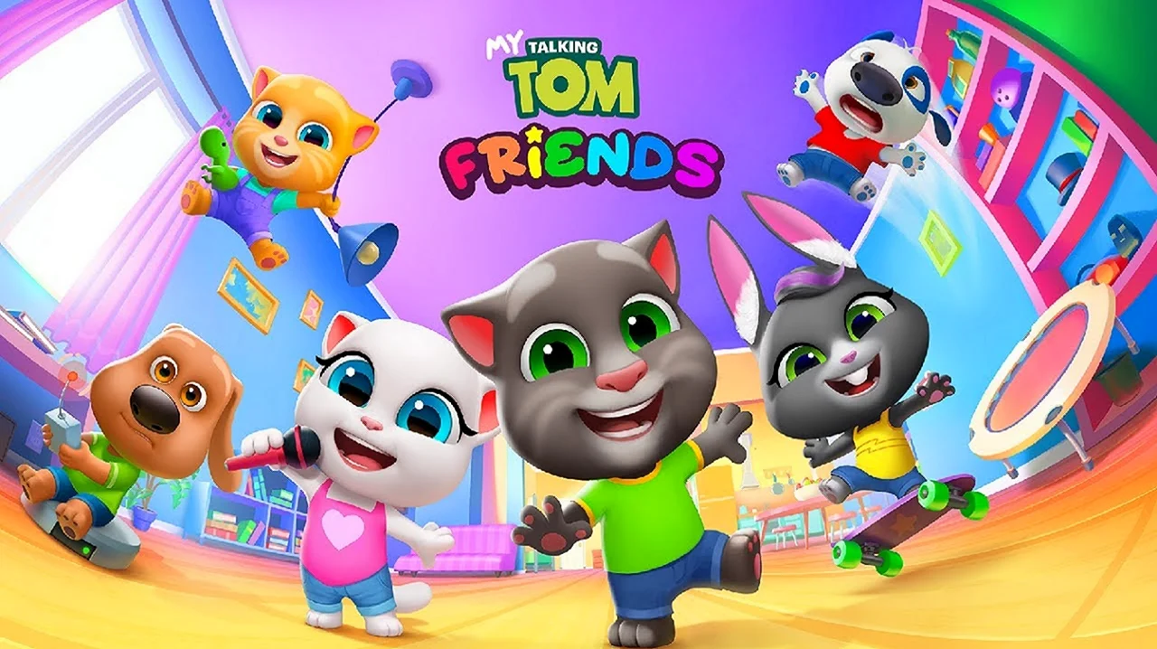 My talking Tom and friends игра. Картинка из мультфильма