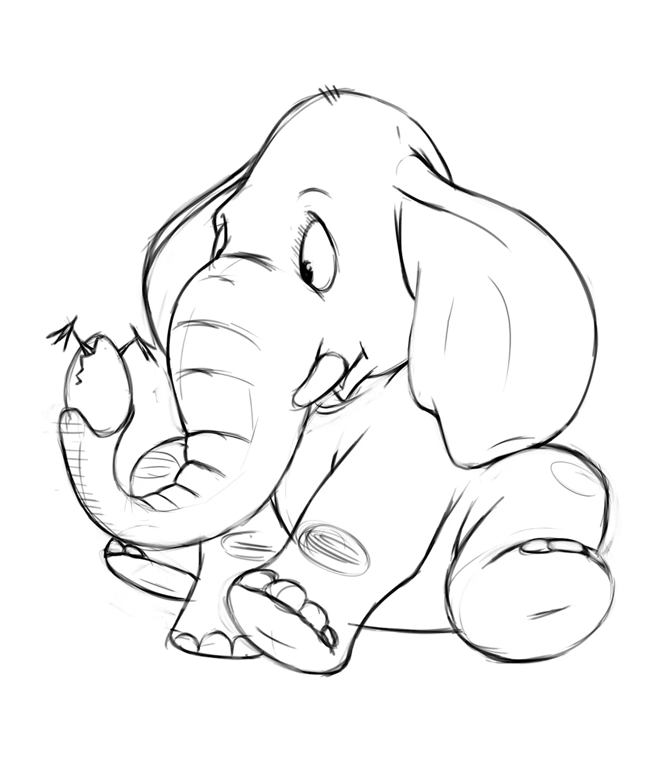 Нарисовать слона. Для срисовки