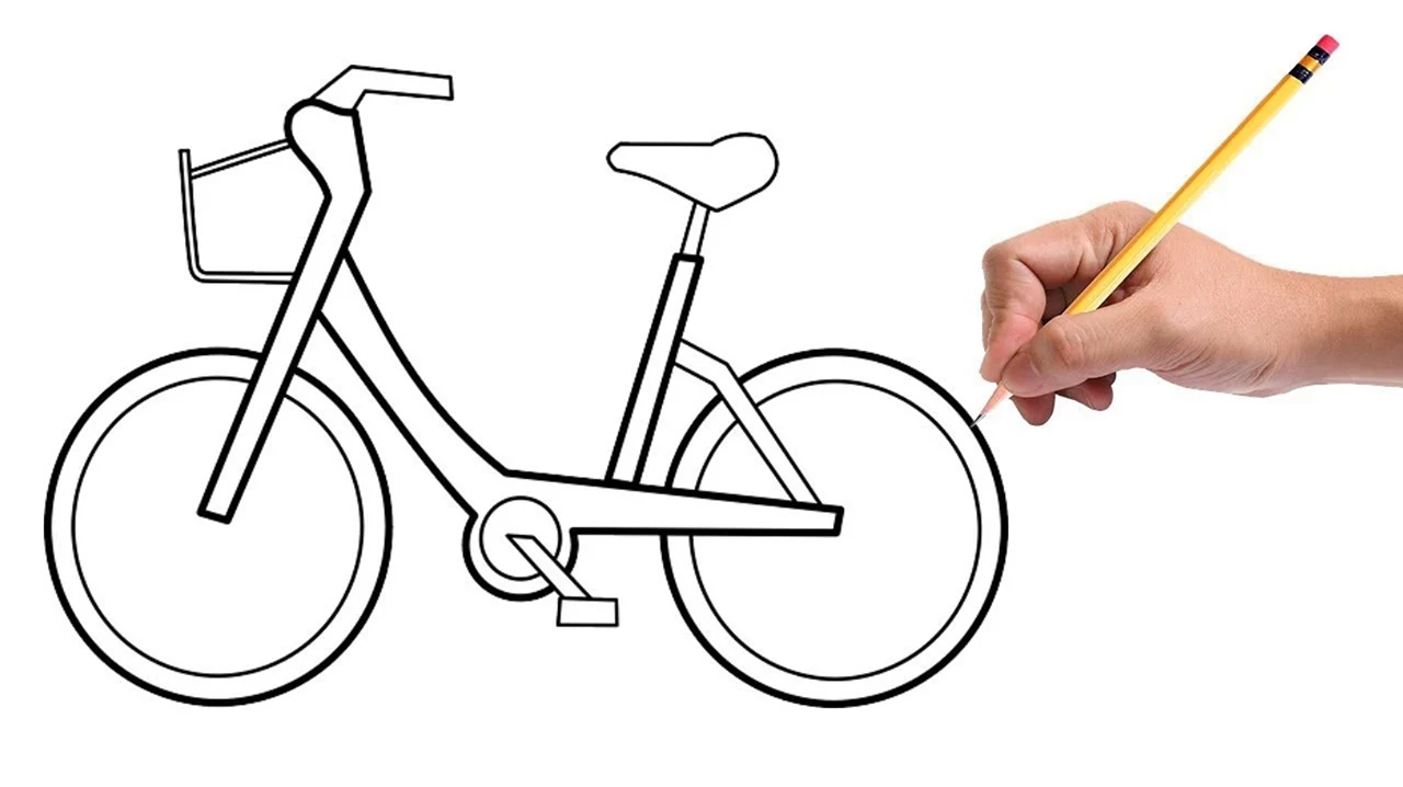 Нарисовать велосипед. Для срисовки
