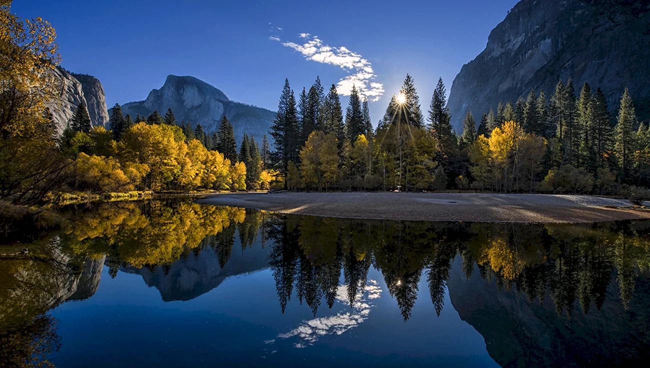Национальный парк Йосемити Калифорния США. Красивая картинка