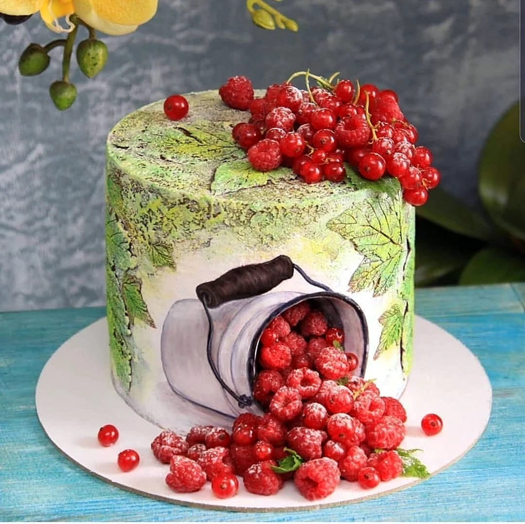 Необычный декор торта. Красивая картинка