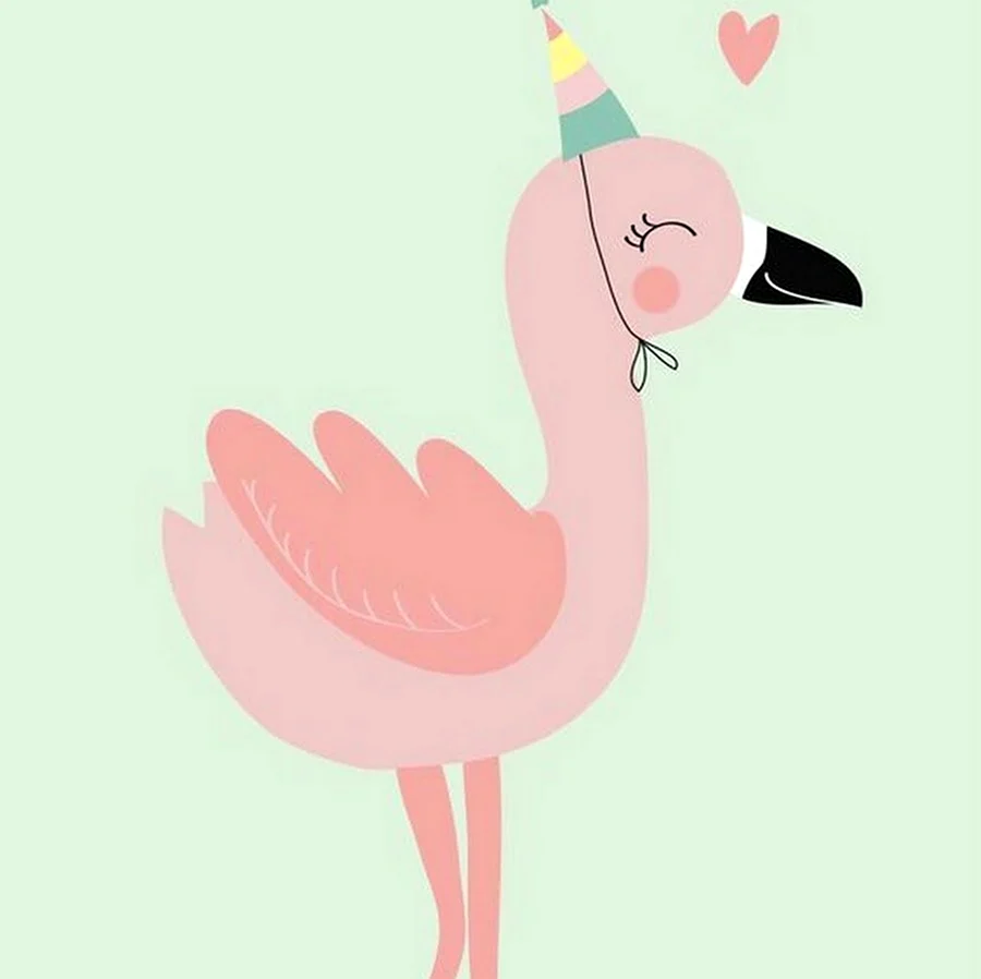 Няшный Фламинго. Для срисовки