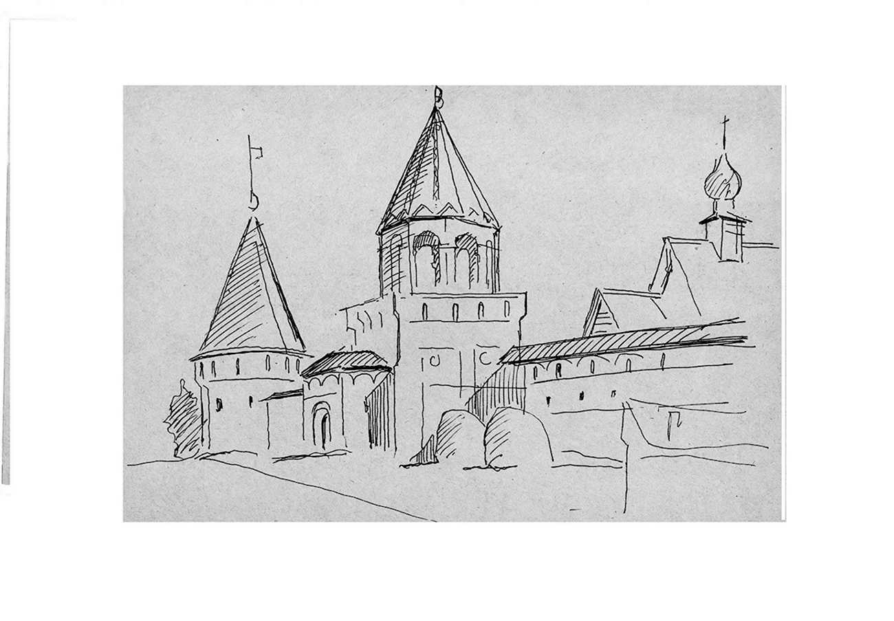 Нижегородский Кремль рисунок. Для срисовки