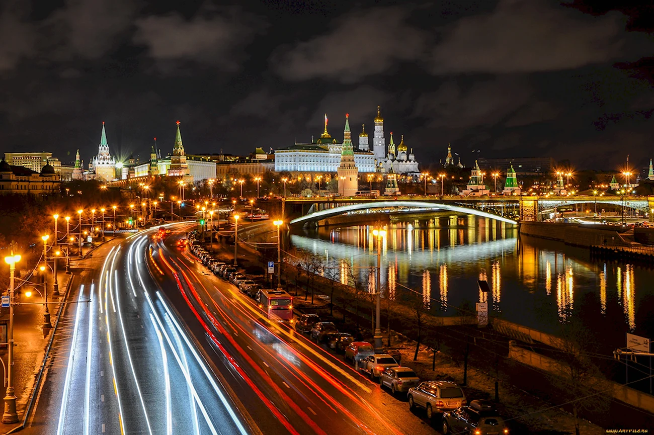 Ночная Москва. Красивая картинка
