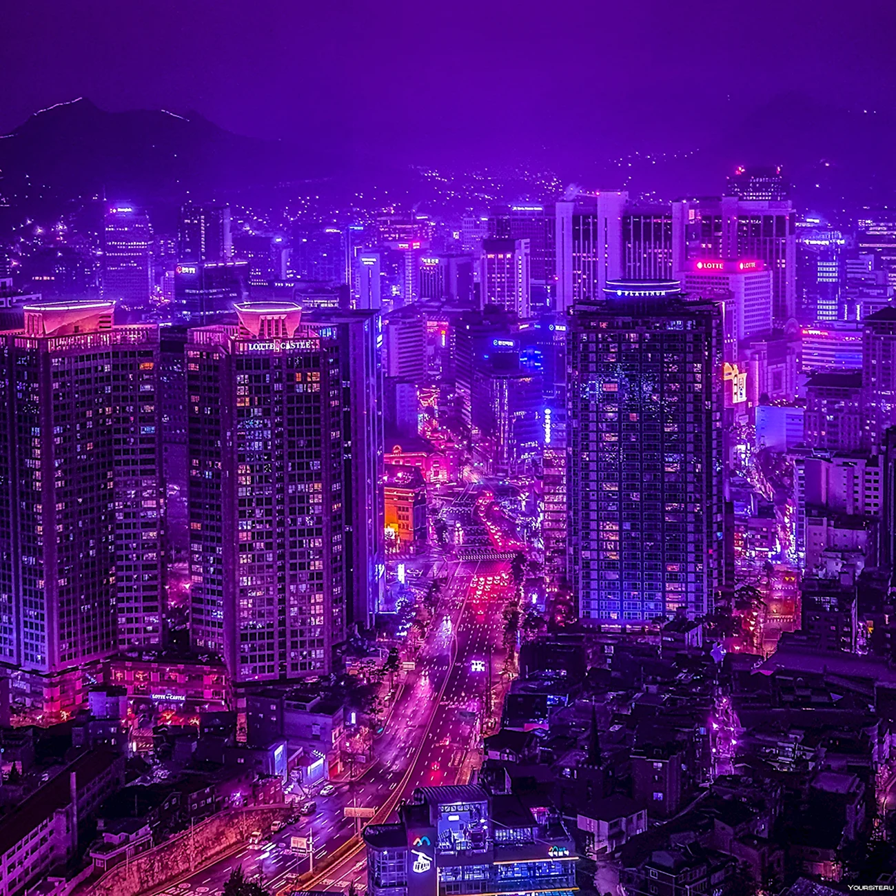 Ночной Сеул. Красивая картинка