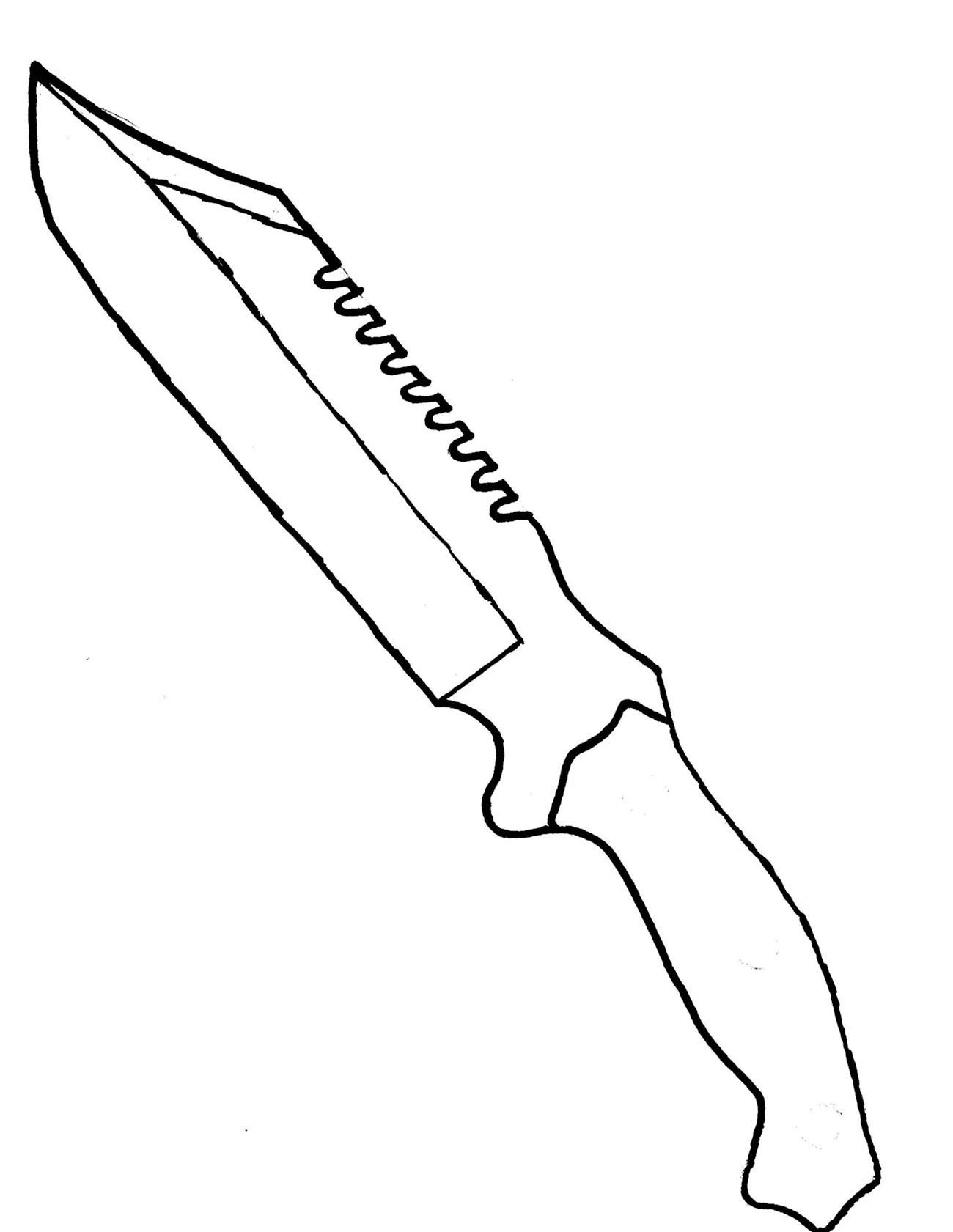 Нож Боуи чертеж. Для срисовки