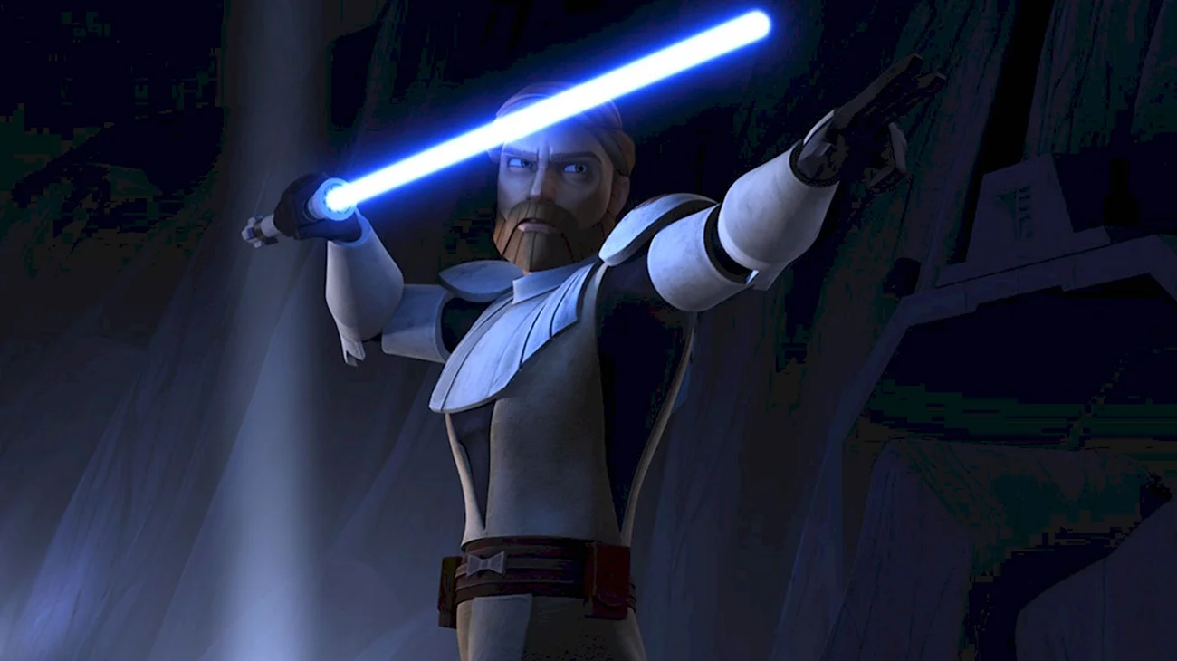 Оби Ван Кеноби войны клонов. Картинка из мультфильма
