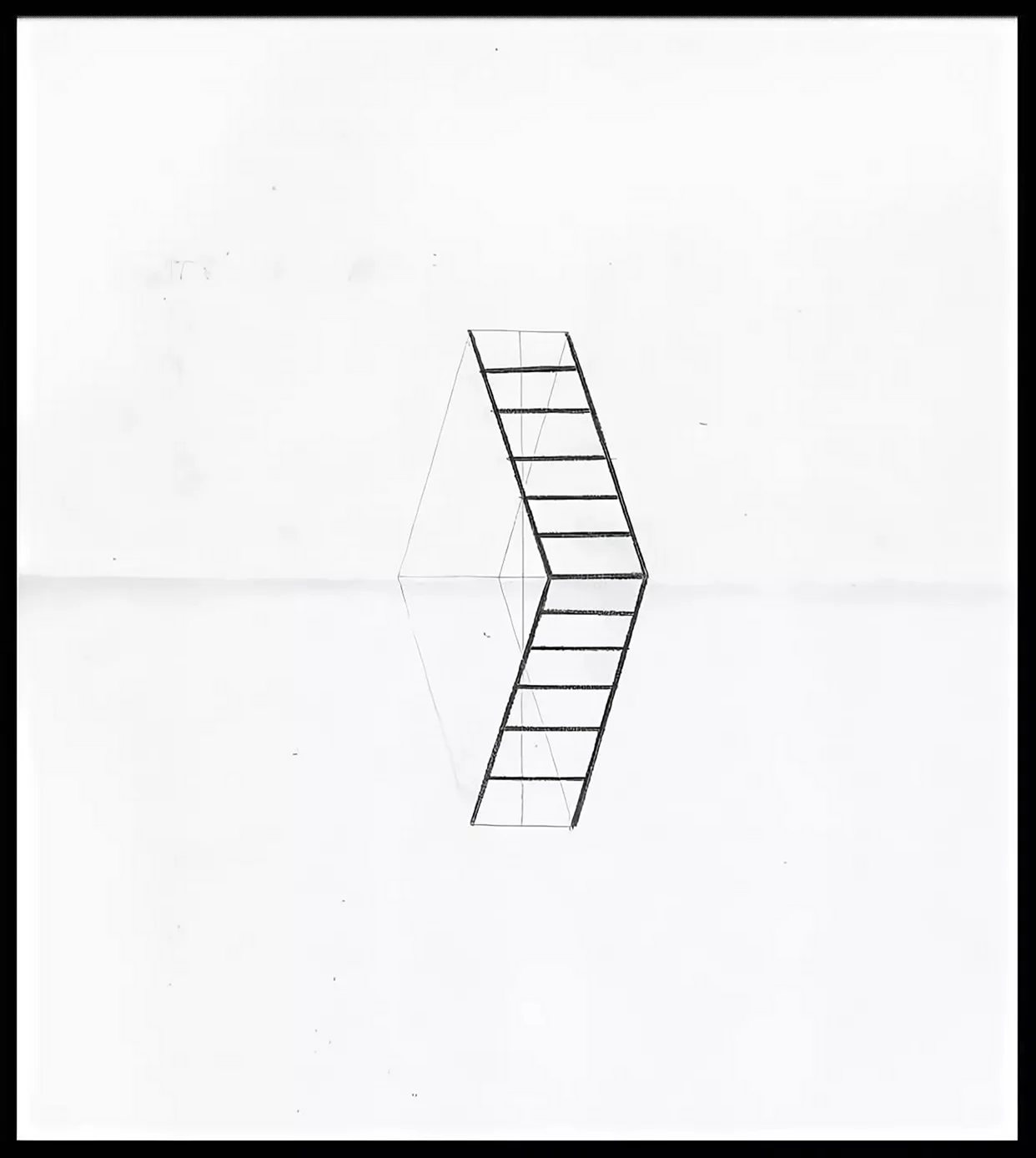 Объемная лестница рисунок. Для срисовки