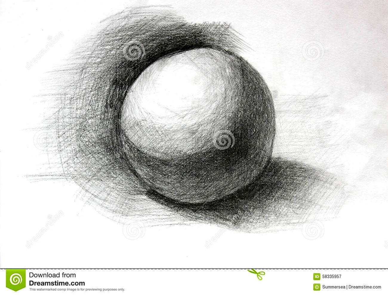 Объемный круг карандашом. Для срисовки