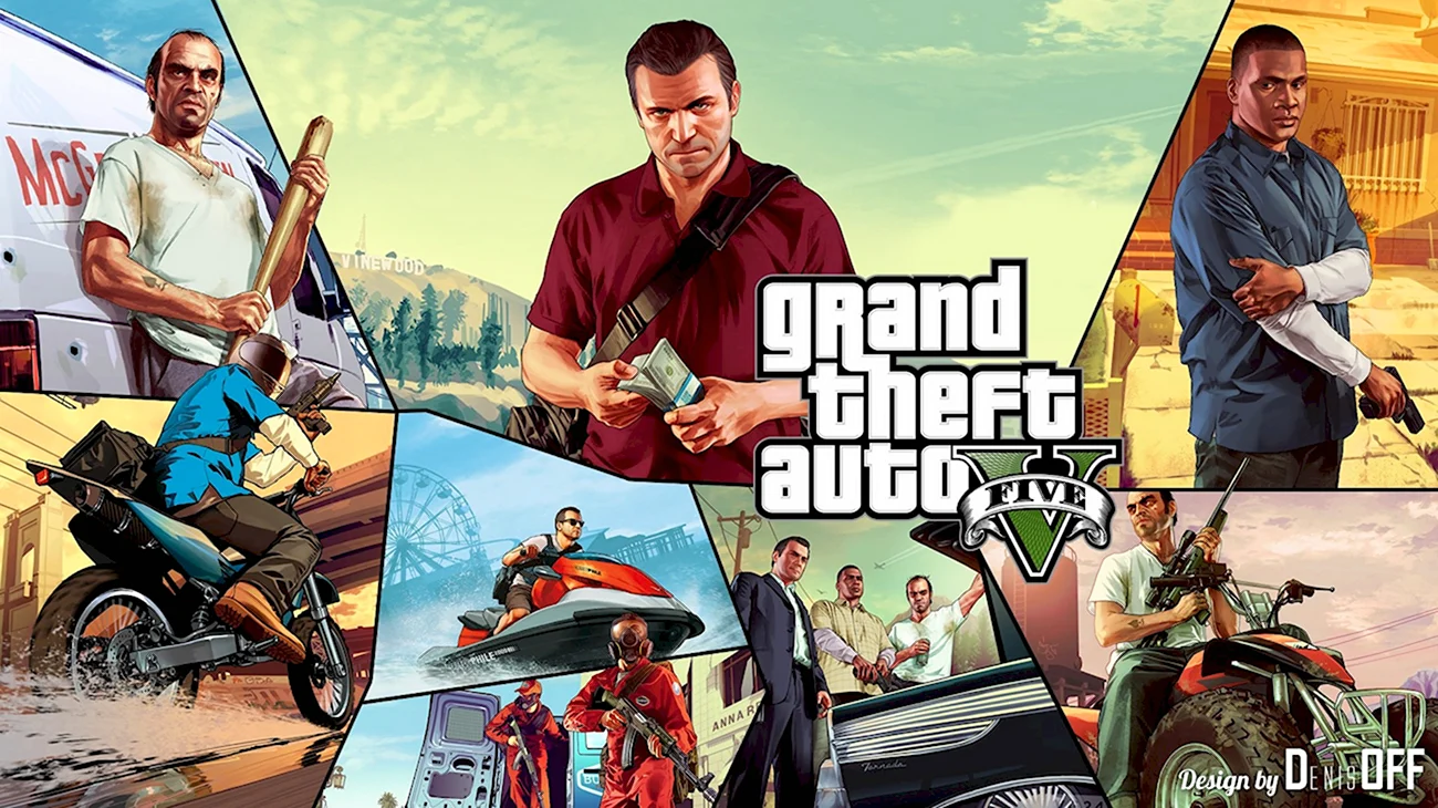 Обложка Grand Theft auto v 2015. Картинка