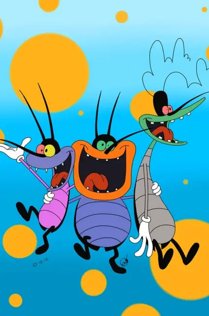 Огги и тараканы. Картинка из мультфильма