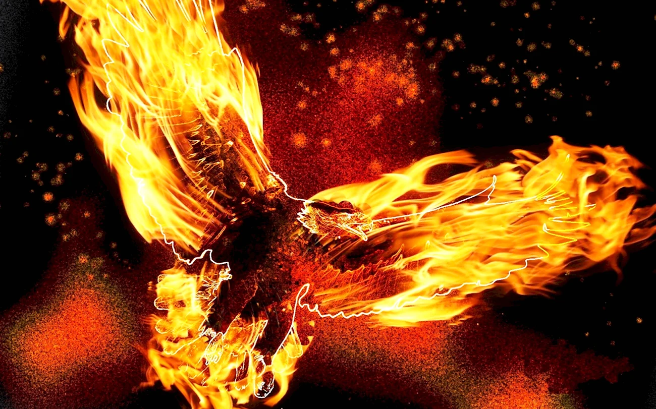 Огненный Феникс Наруто. Картинка
