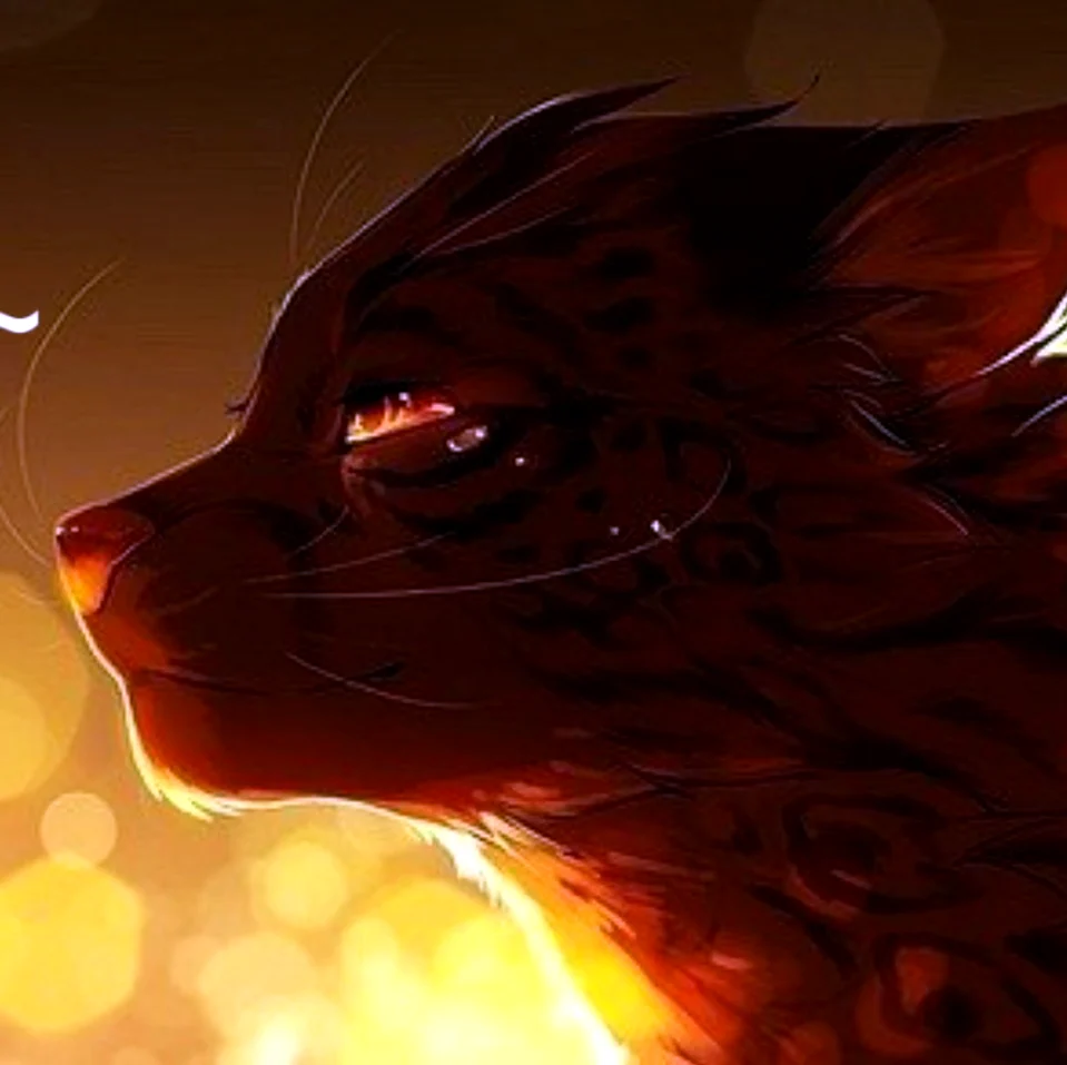 Огненный котенок арт. Красивое животное