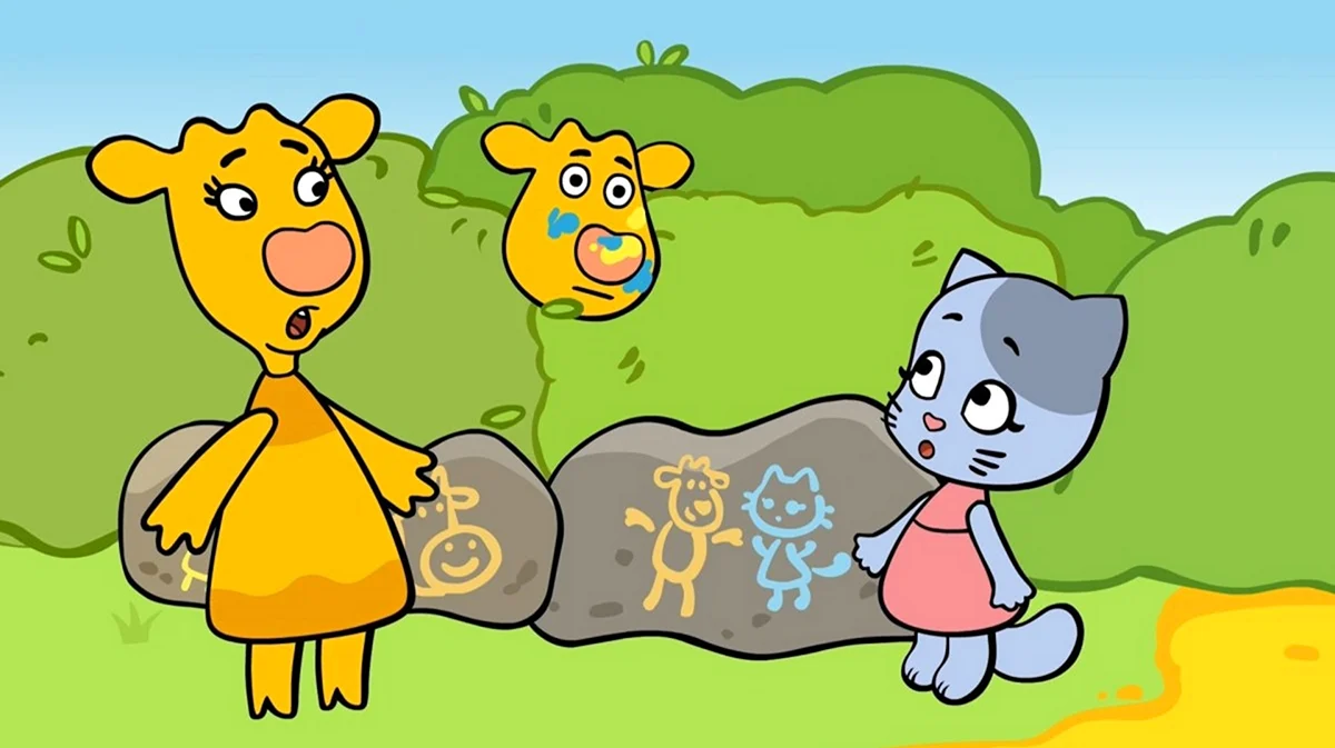 Оранжевая корова мультик Муся. Картинка из мультфильма