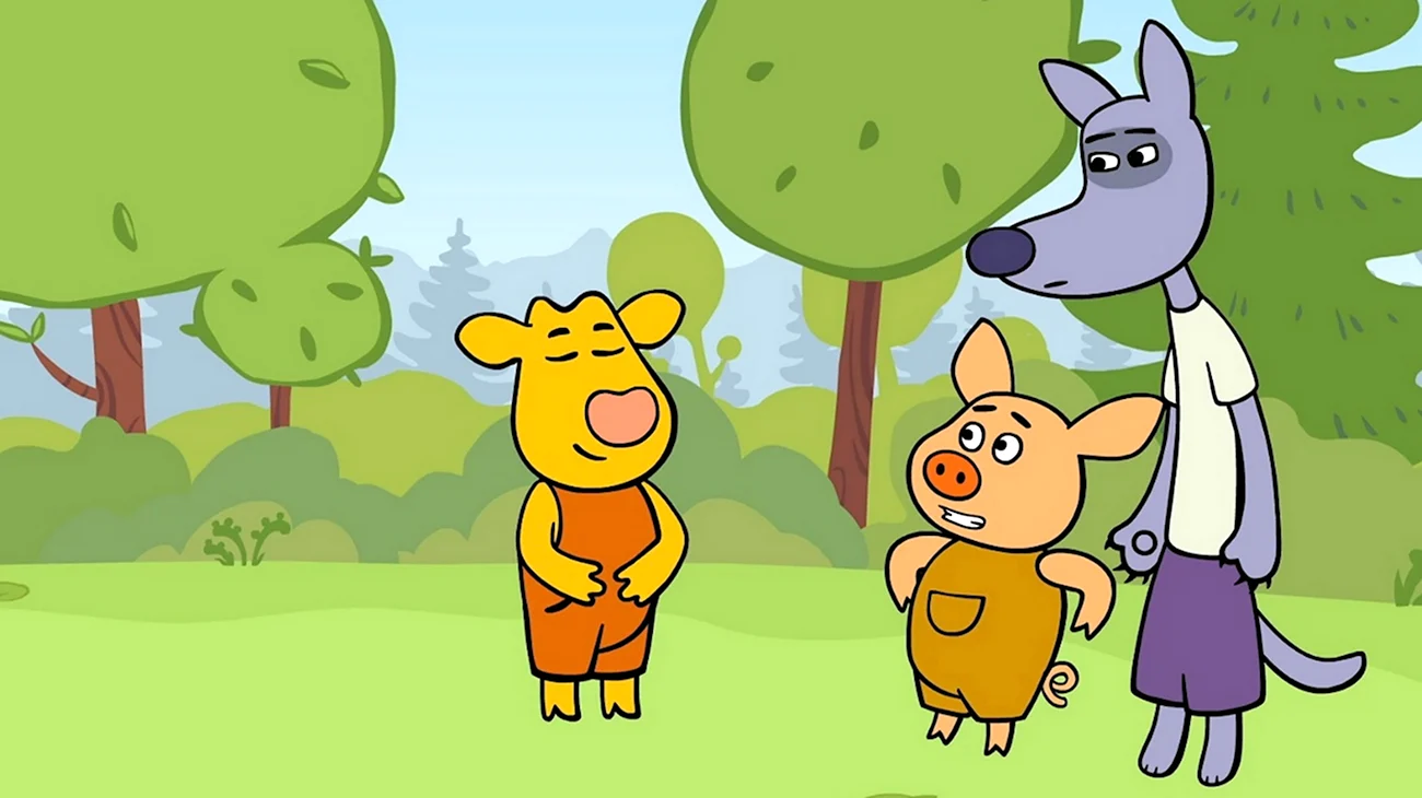 Оранжевая корова зо и бо. Картинка из мультфильма