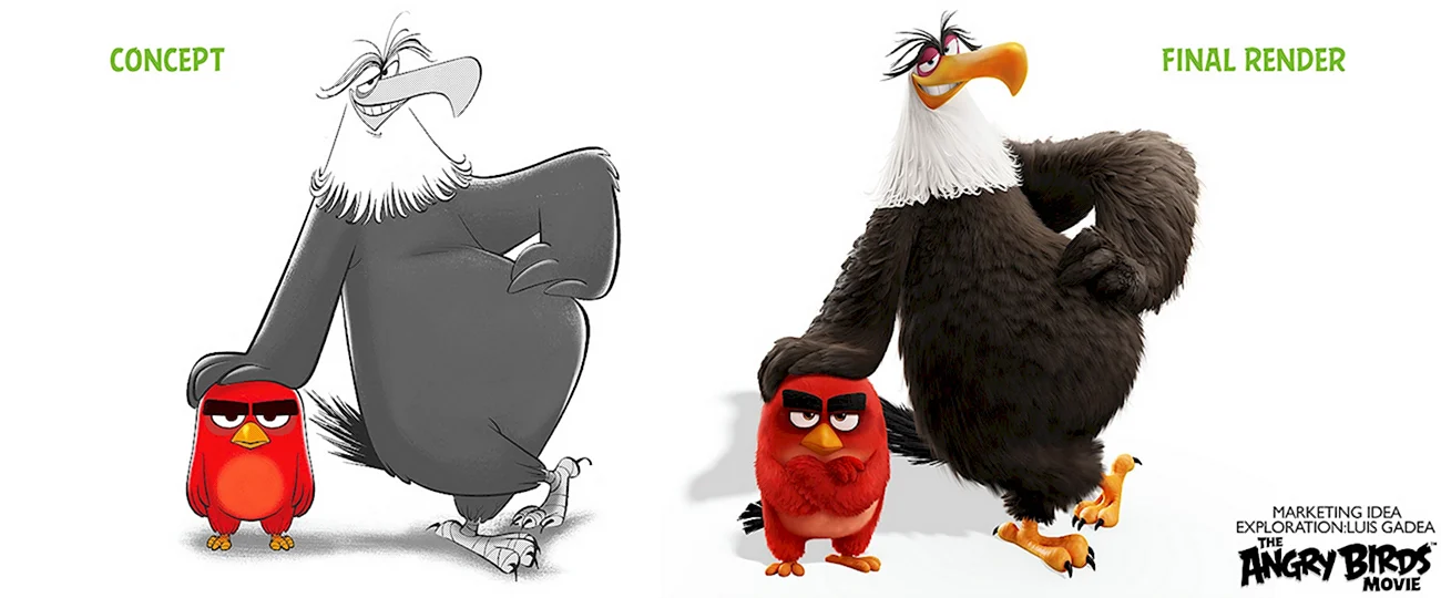 Орёл из мультика Angry Birds. Картинка из мультфильма