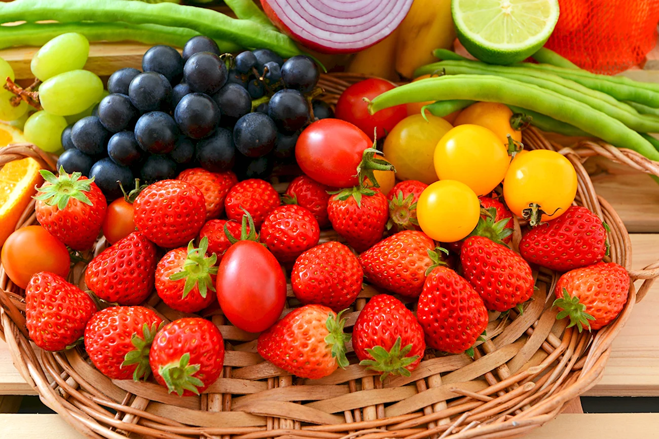 Овощи и фрукты. Картинка
