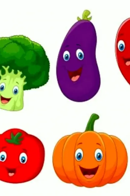 Овощи с глазками для детей. Красивая картинка
