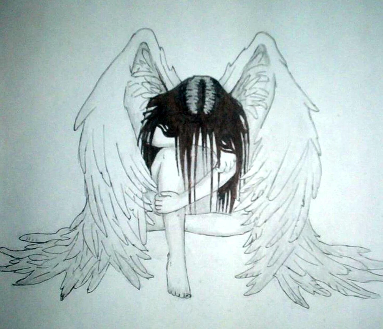 Падший ангел рисунок карандашом. Для срисовки