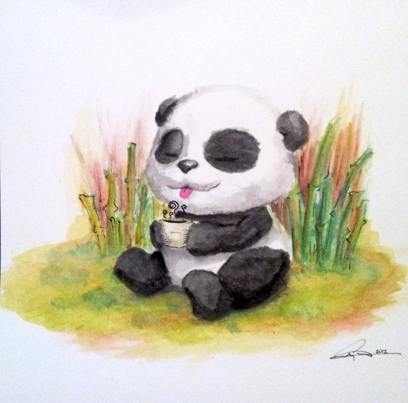 Панда для рисования. Для срисовки