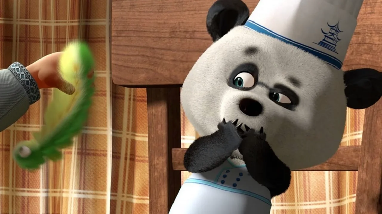 Панда из Маши и медведя. Картинка из мультфильма