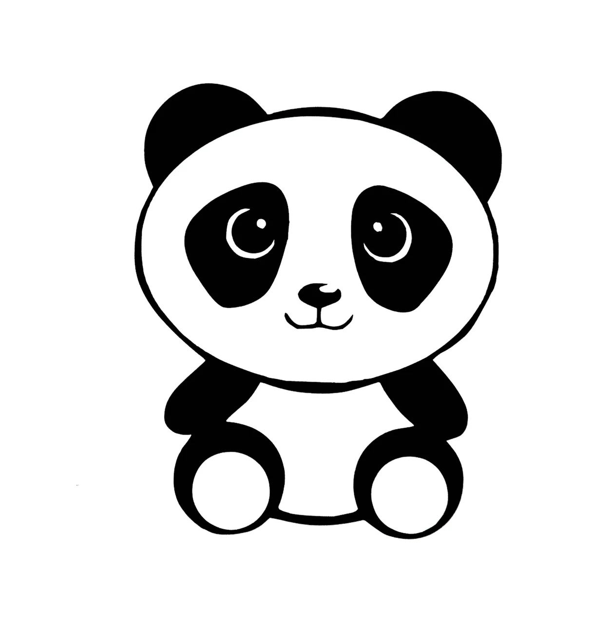 Панда рисунок. Красивое животное