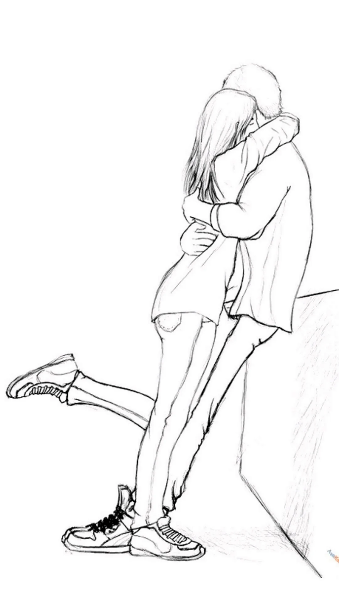 Парень и девушка рисунок карандашом для срисовки. Для срисовки