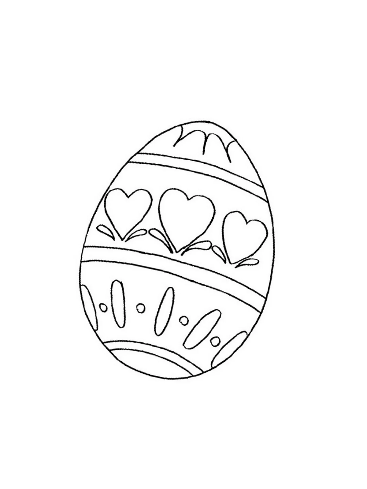 Пасхальное яйцо раскраска. Для срисовки