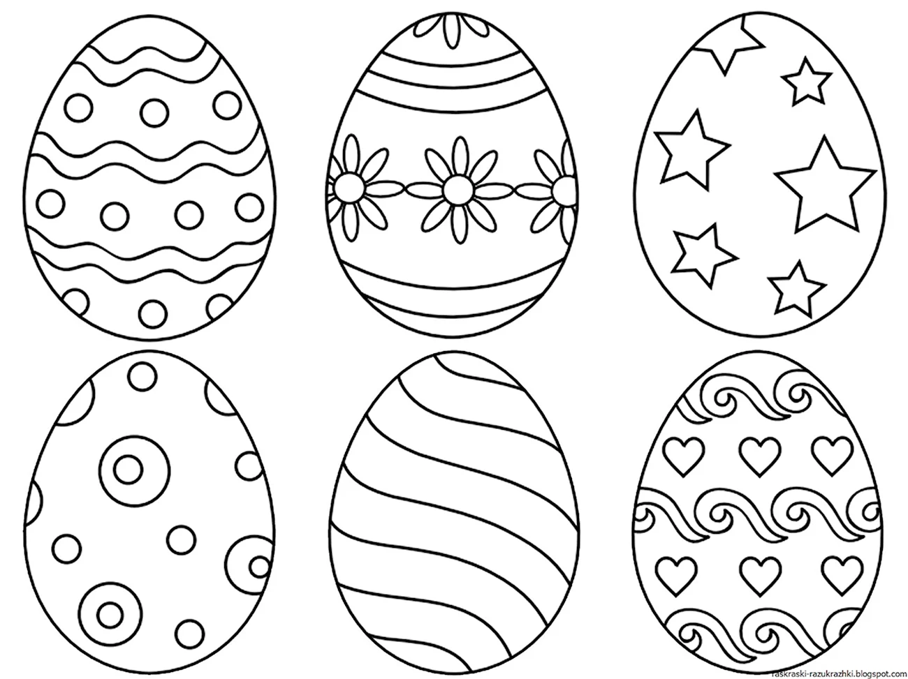 Пасхальное яйцо раскраска для детей. Картинка