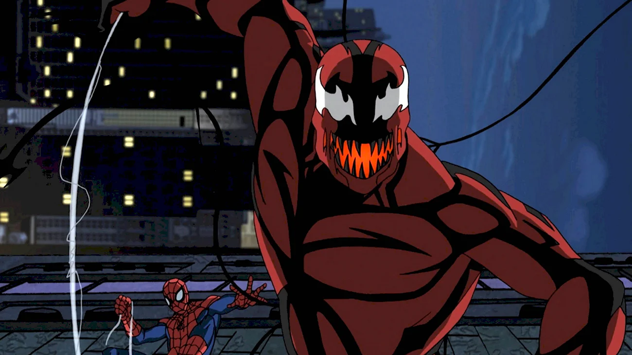 Паук Карнаж Ultimate Spider man. Картинка из мультфильма