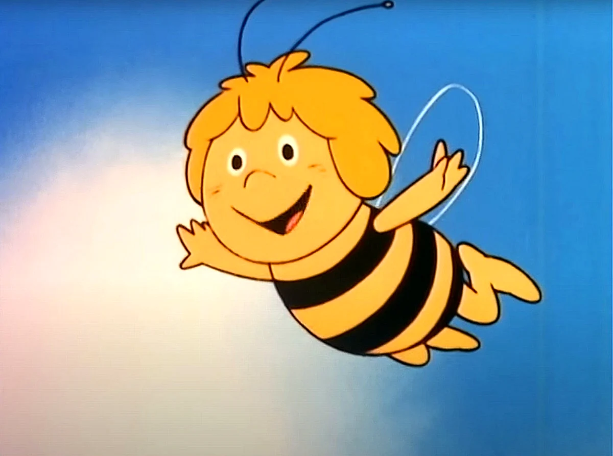 Пчёлка Майя 1975. Картинка из мультфильма