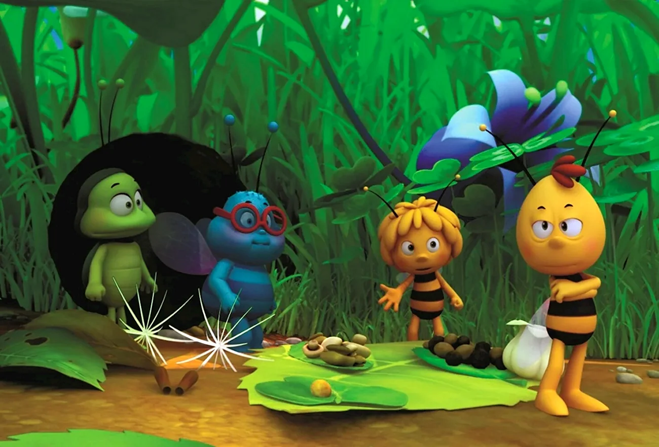 Пчёлка Майя и Вилли шипп. Картинка из мультфильма