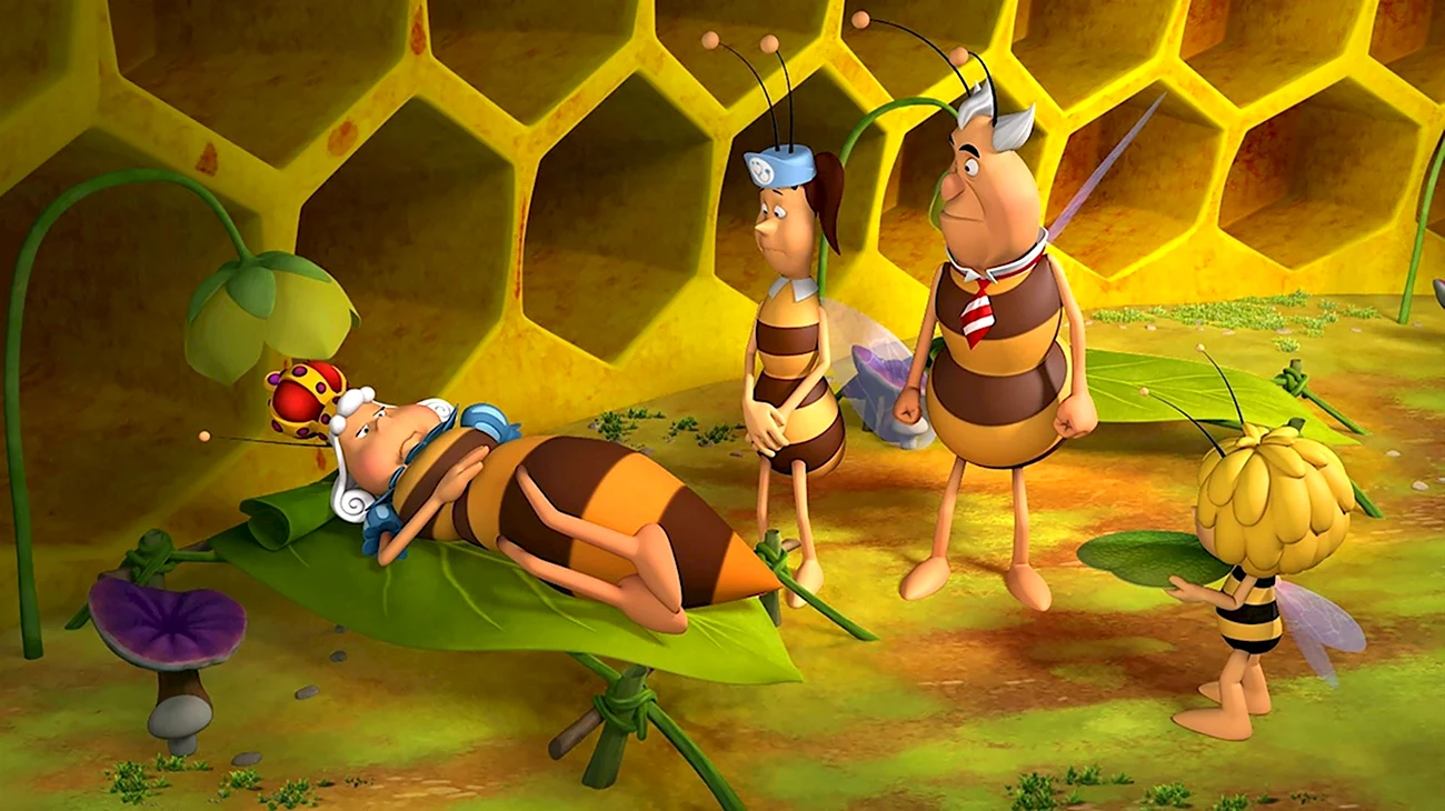 Пчёлка Майя Королева пчёл. Картинка из мультфильма