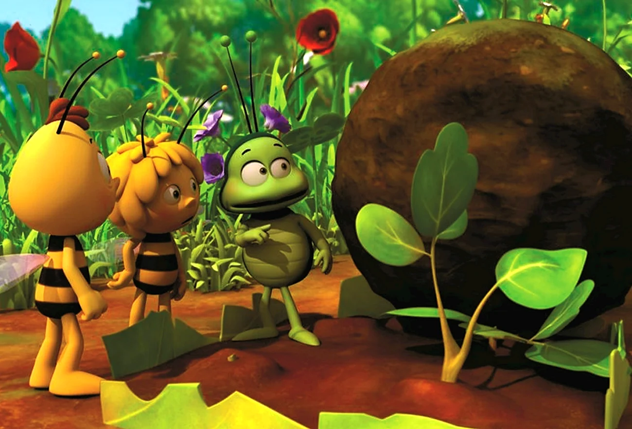 Пчелка Майя навозный Жук. Картинка из мультфильма