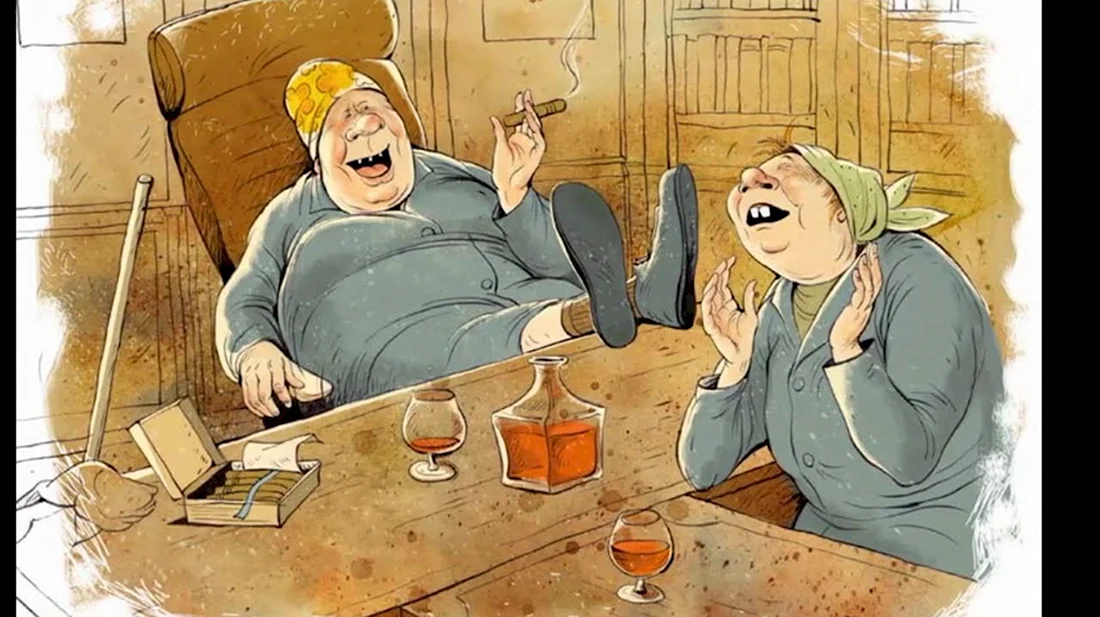 Пьяные подруги карикатура. Анекдот в картинке