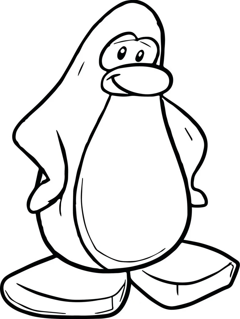 Пингвин рисунок. Для срисовки